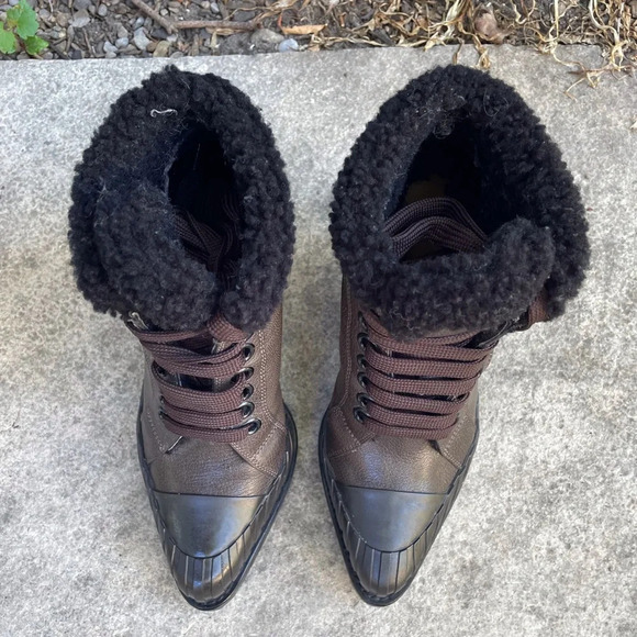 Chloe Rylee shearling Ankle boots, size  36 - Picture 2 of 8
